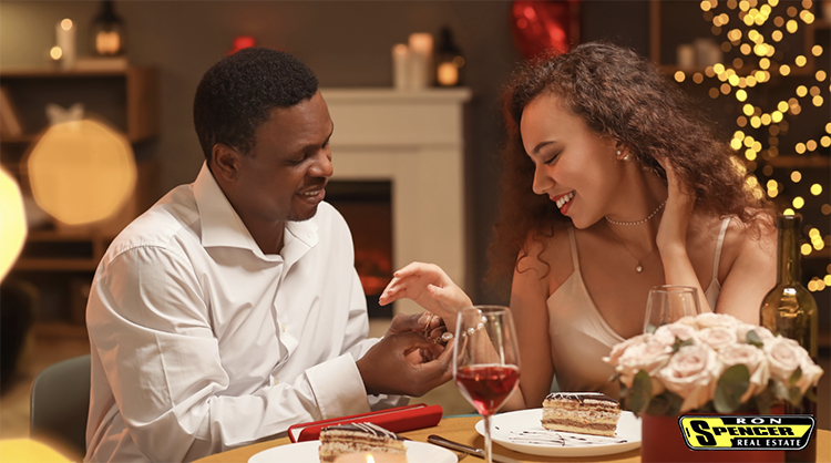 Women receiving bracelet on Valentine's Day