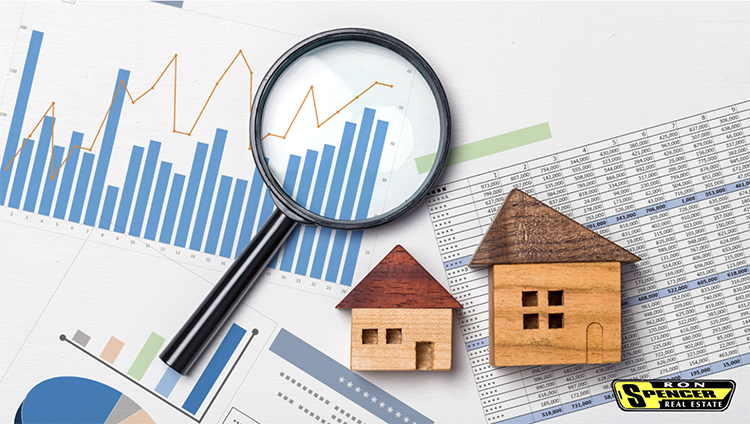 Magnifying glass over charts